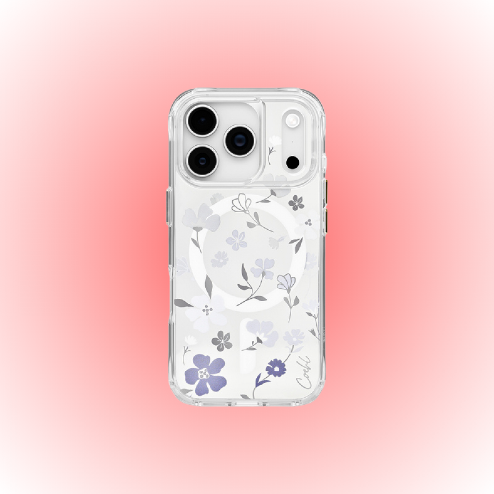 Apple iPhone 17 Pro Kılıf | Coehl Amara | MagSafe Uyumlu Şeffaf Çiçekli Kapak | MobixMood