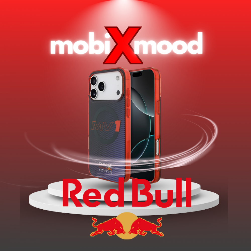Apple iPhone 17 Pro Max Kılıf | RedBull Orijinal Lisanslı | MagSafe Şarj Uyumlu Çizgi Desenli Sert Kapak | MobixMood