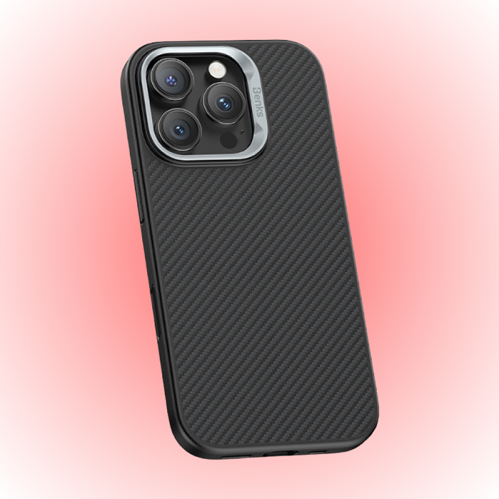 Apple iPhone 16 Pro Max Kılıf | Benks Hybrid ArmorPro | MagSafe 600D Kevlar Karbon Fiber Kapak | MobixMood