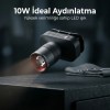 BXT1FL 10W şarj edilebilir kafa feneri 750 lümen 2500 mAh batarya zooming odaklama özellikli USB-C şarjlı IPX5 su geçirmez LED kafa lambası