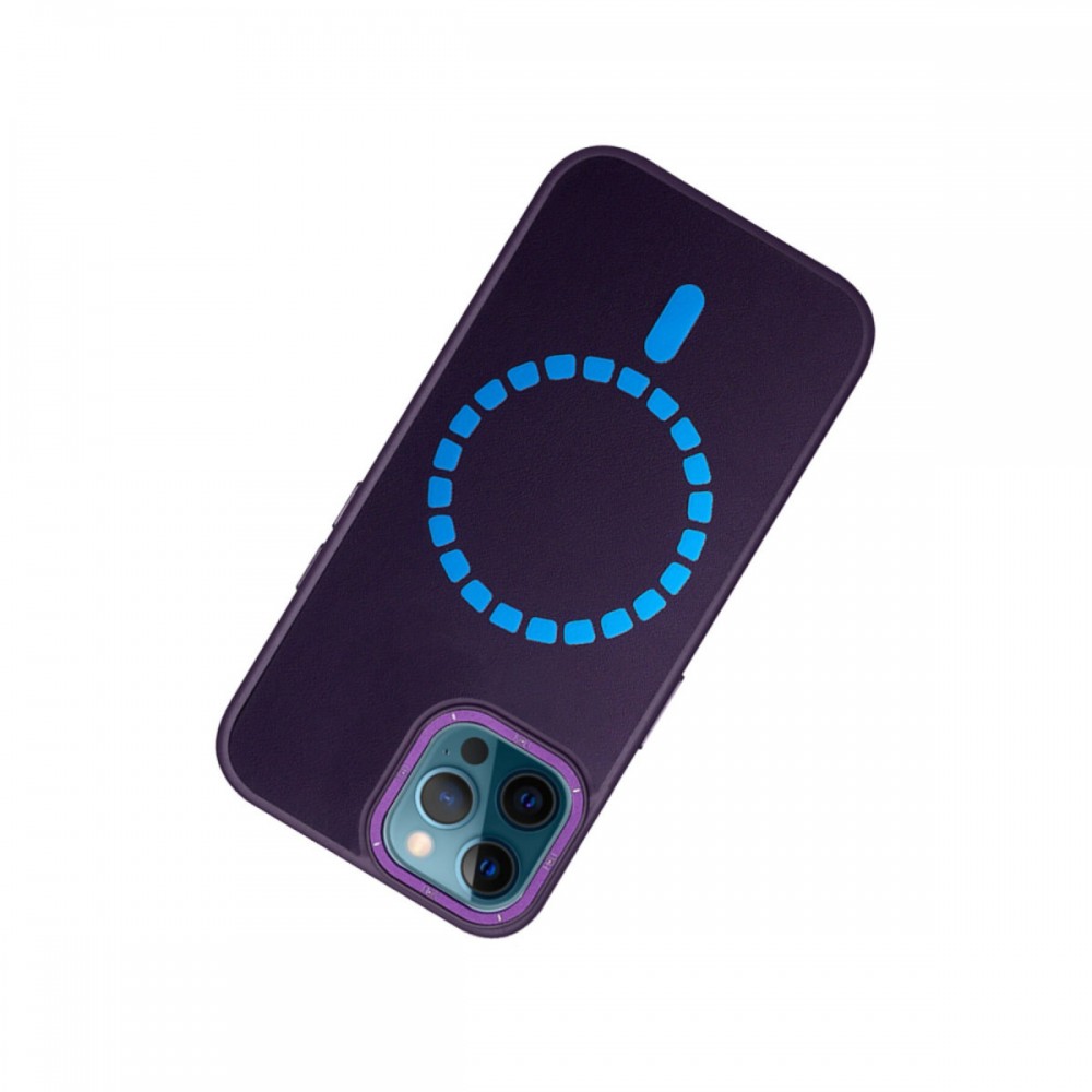 iPhone 12 Pro Max HDD Forum serisi deri kılıf MagSafe uyumlu süet iç astar darbe emici lüks koruyucu telefon kılıfı