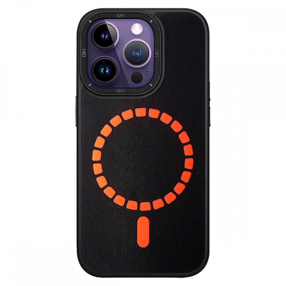 iPhone 13 Pro HDD HBC-156 Forum serisi MagSafe uyumlu süet iç dokulu deri görünümlü darbe emici telefon kılıfı