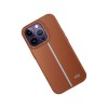 iPhone 13 Pro Max HDD Lizbon serisi kahverengi dayanıklı şık tam koruma sağlayan kaliteli telefon kılıfı