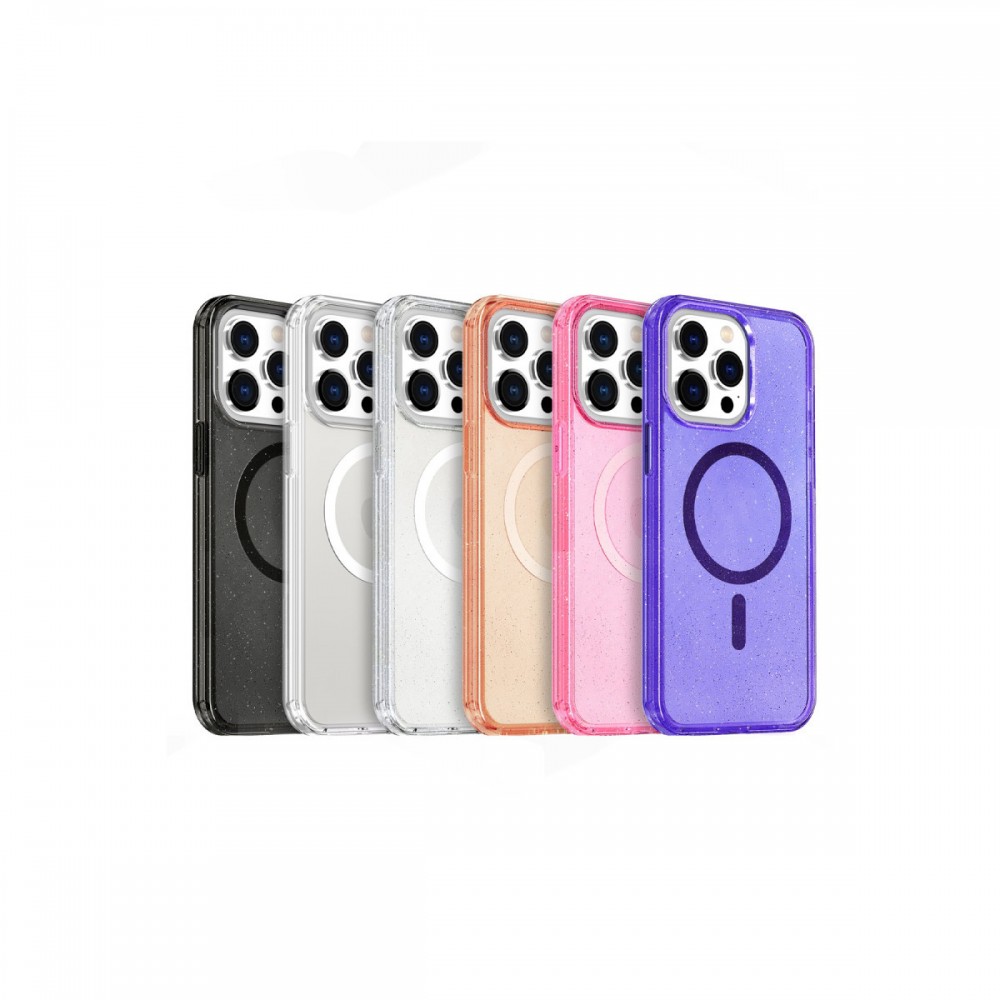 Apple iPhone 12 / 12 Pro Kılıf | Newface Star Serisi | Simli Parıltılı MagSafe Uyumlu Şık Kapak | MobixMood