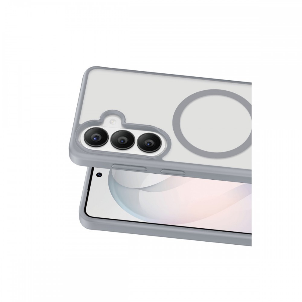 Samsung Galaxy S26 Keephone Mago Pro Magsafe kılıf mat siyah askeri sınıf düşme korumalı hibrit yapı manyetik şarj uyumlu metal butonlu telefon kılıfı