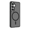 Samsung Galaxy S26 Keephone Mago Pro Magsafe kılıf mat siyah askeri sınıf düşme korumalı hibrit yapı manyetik şarj uyumlu metal butonlu telefon kılıfı