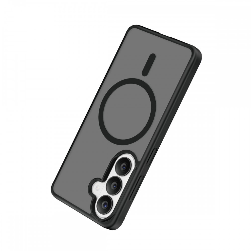 Samsung Galaxy S26 Keephone Mago Pro Magsafe kılıf mat siyah askeri sınıf düşme korumalı hibrit yapı manyetik şarj uyumlu metal butonlu telefon kılıfı