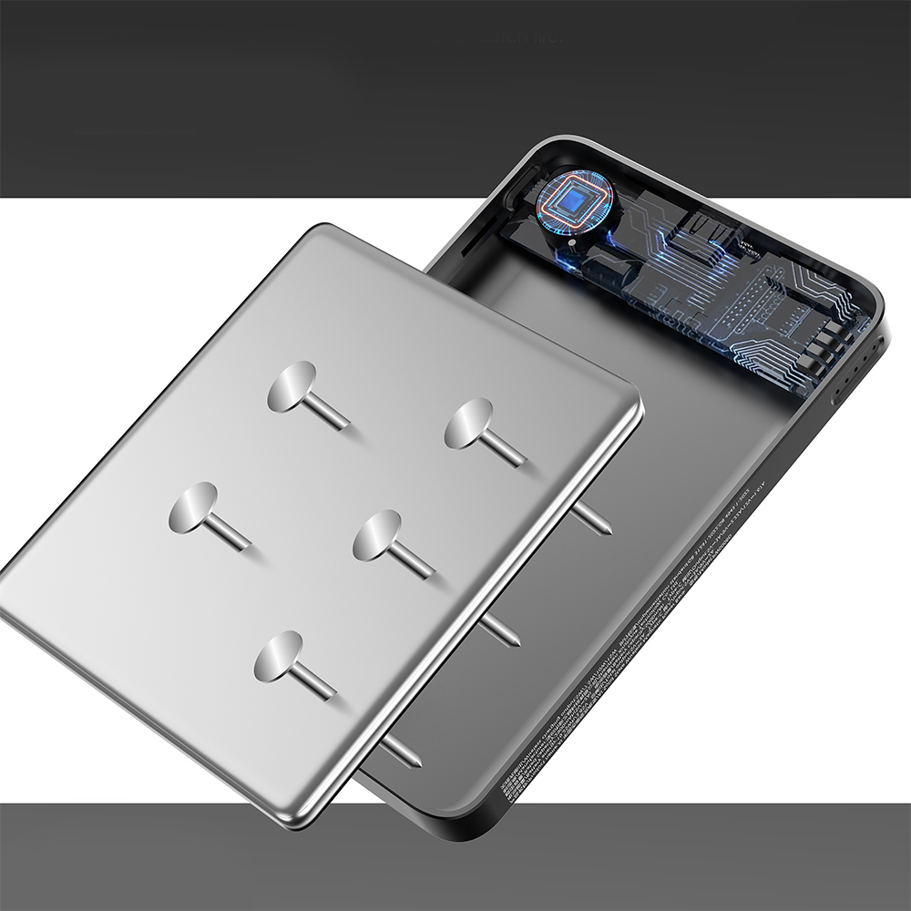 Lenyes PW0008D PD 20W 136 Dilde AI Destekli Çeviri Özellikli LED Ekranlı Ultra İnce Wireless Powerbank 15W 5000mAh