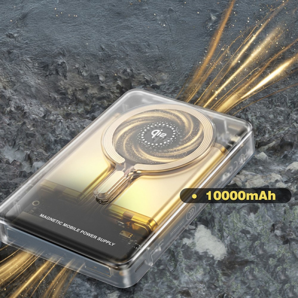 Lenyes PW1013D PD 30W Dijital LED Göstergeli Qi2 Teknolojili Standlı Kablosuz Şarj Özellikli Wireless Powerbank 15W 10000mAh