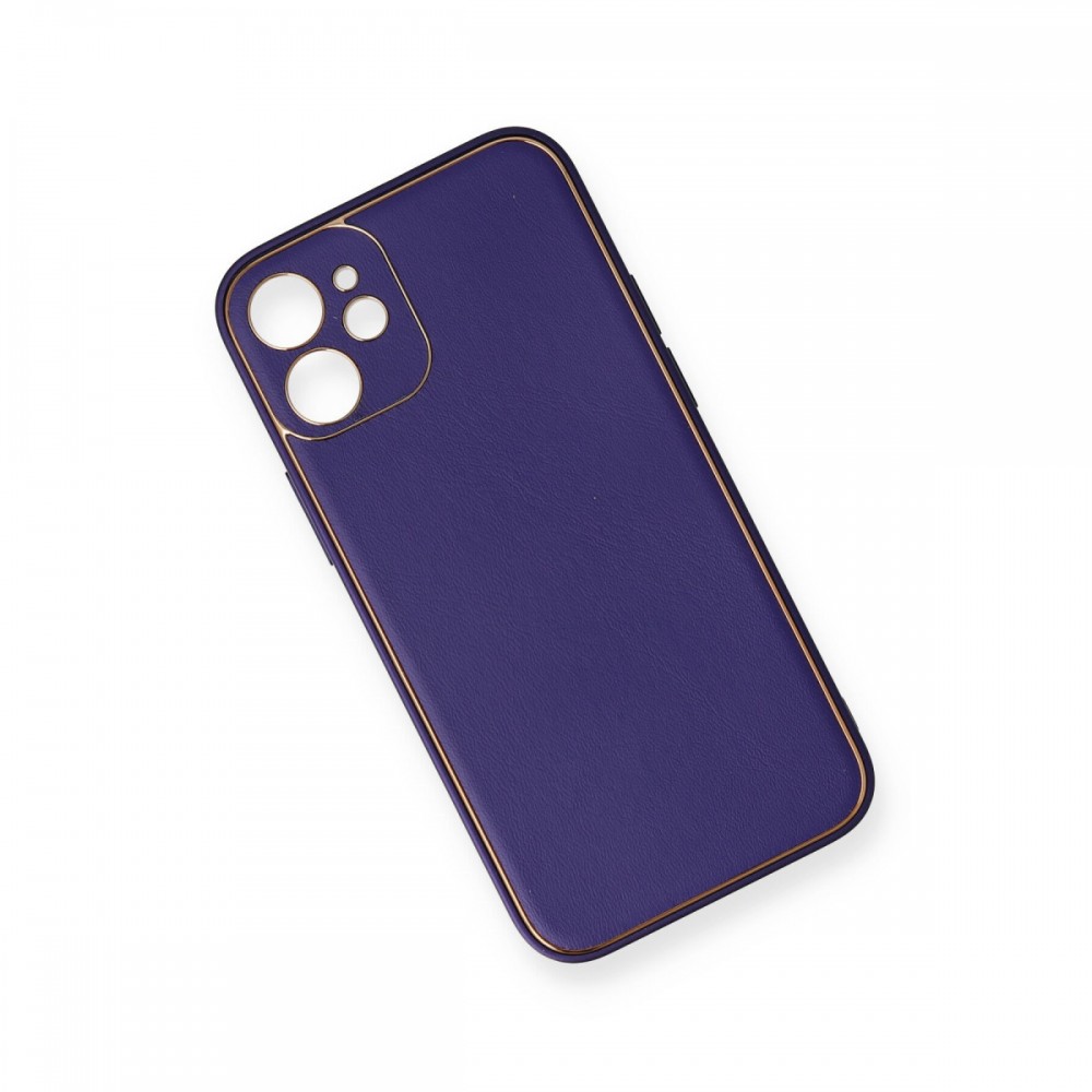 iPhone 12 Mini Newface Coco serisi deri görünümlü kılıf lüks tasarım esnek silikon şık koruyucu telefon kılıfı