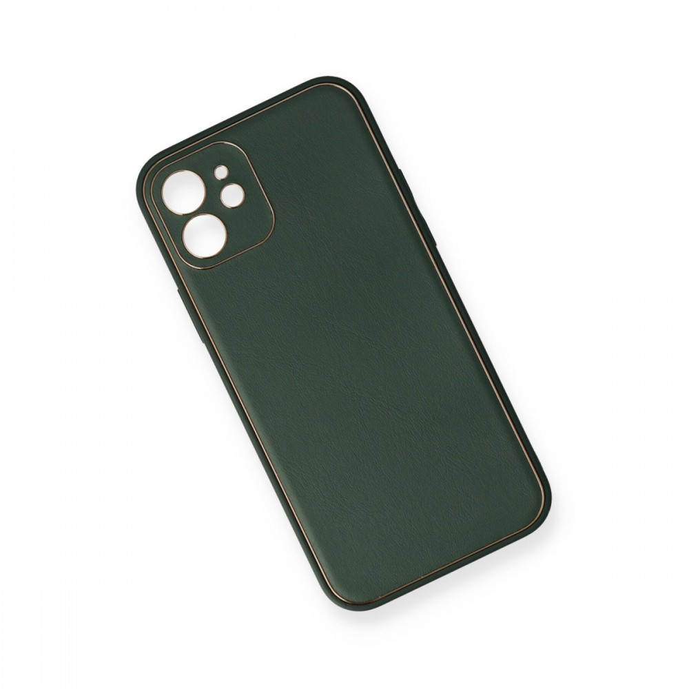 iPhone 12 Mini Newface Coco serisi deri görünümlü kılıf lüks tasarım esnek silikon şık koruyucu telefon kılıfı