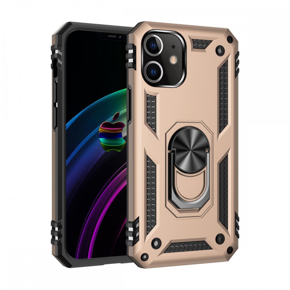 Apple iPhone 12 Mini Kılıf | Newface Sofya Serisi | Yüzüklü Standlı Araç Tutucu Uyumlu Hibrit Kapak | MobixMood