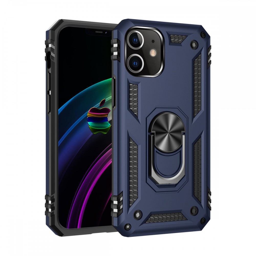 iPhone 12 Mini Newface Sofya serisi kılıf metal yüzüklü mıknatıslı stand özellikli araç tutucu uyumlu koruyucu telefon kılıfı