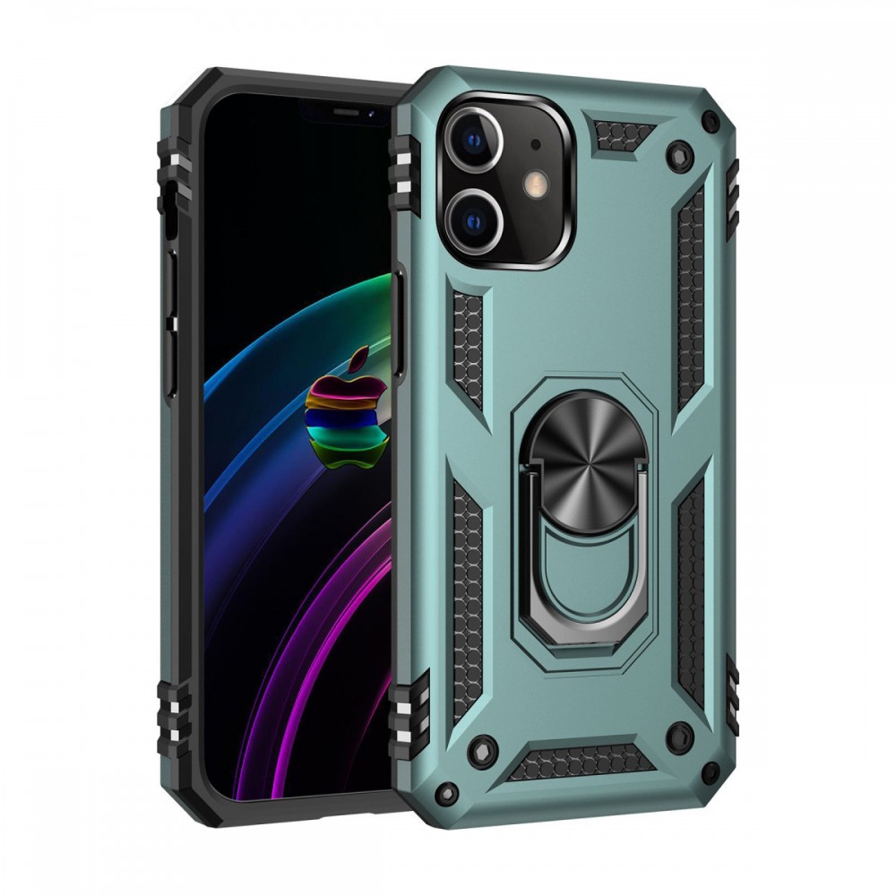 iPhone 12 Mini Newface Sofya serisi kılıf metal yüzüklü mıknatıslı stand özellikli araç tutucu uyumlu koruyucu telefon kılıfı