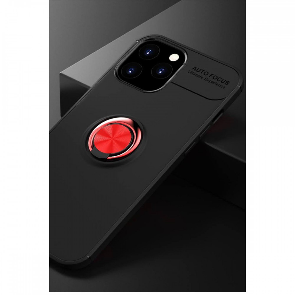 iPhone 12 Pro Max Newface Range serisi yüzüklü kılıf 360 derece dönen halka stand özellikli araç tutucu uyumlu silikon telefon kılıfı