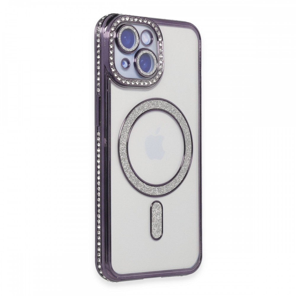 Apple iPhone 13 Kılıf | Newface Joke Serisi | Simli Parıltılı MagSafe Uyumlu Lüks Silikon Kapak | MobixMood