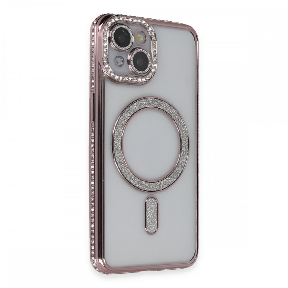 iPhone 13 Newface Joke serisi simli kılıf magsafe uyumlu manyetik şarj parıltılı lüks koruyucu telefon kılıfı