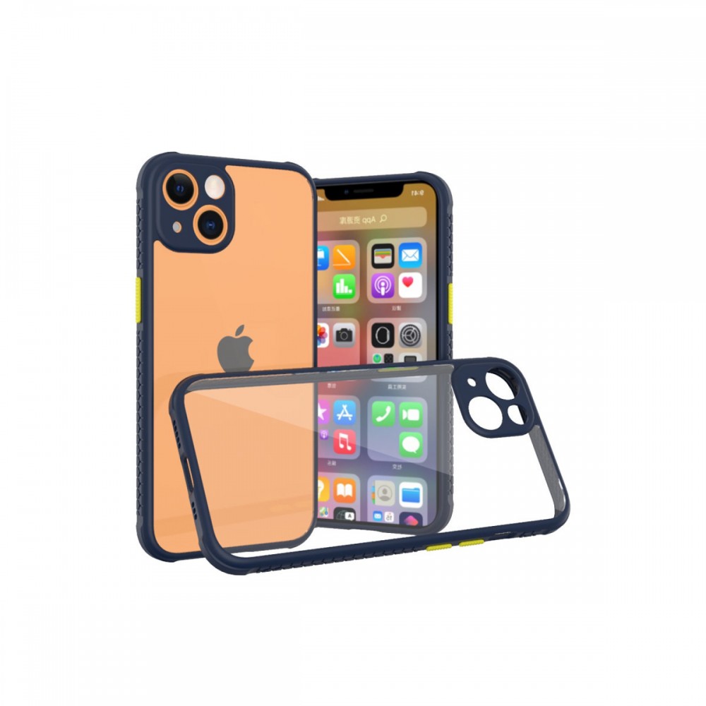 iPhone 13 Mini Newface Miami serisi şeffaf 4 köşe airbag destekli darbe emici kristal silikon telefon kılıfı