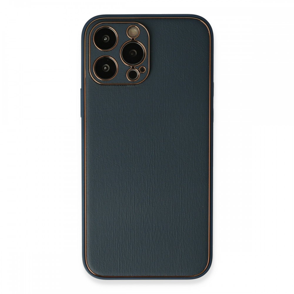 iPhone 13 Pro Newface Coco serisi deri görünümlü yumuşak dokulu darbe emici esnek silikon telefon kılıfı