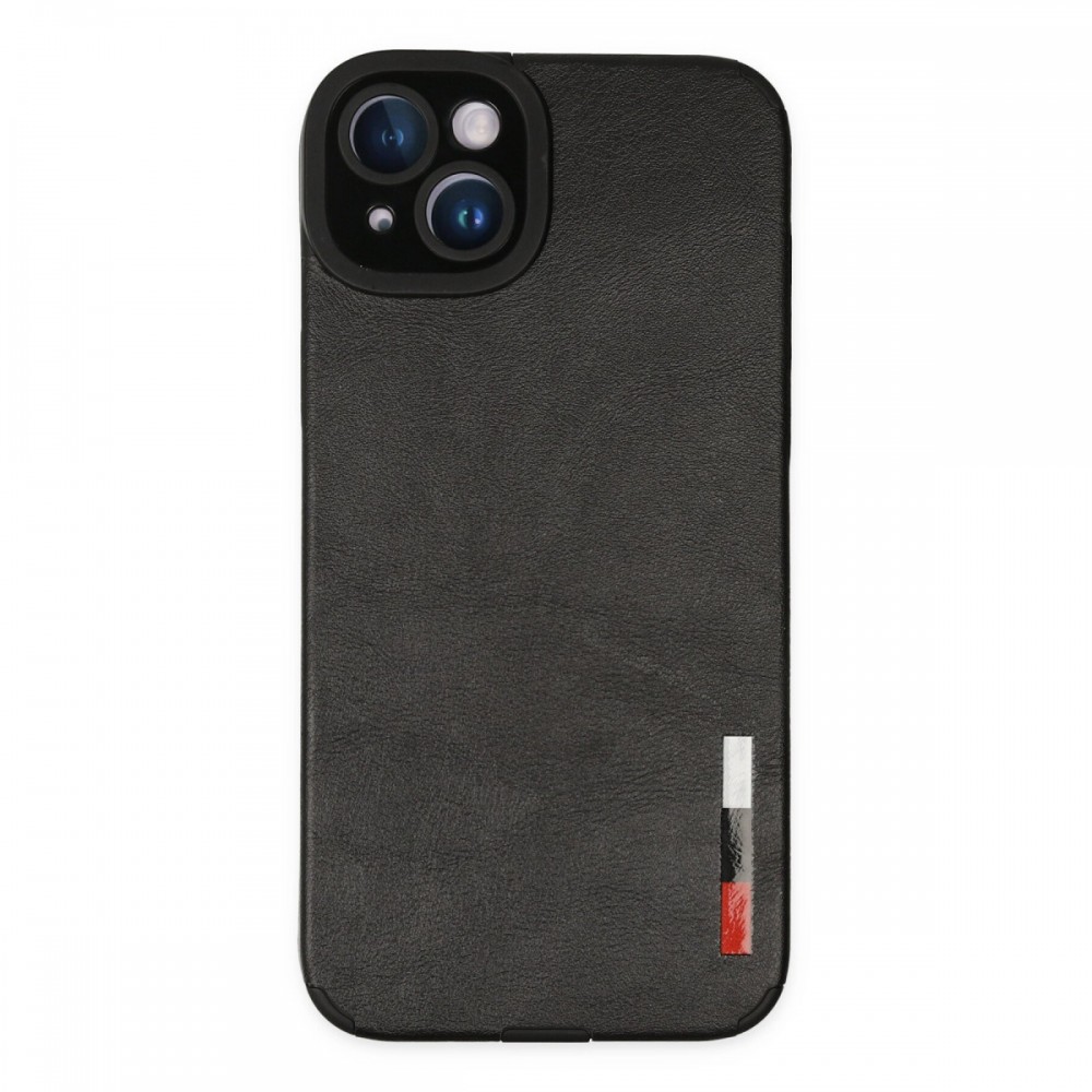 iPhone 14 Plus Newface Loop serisi deri görünümlü köşeleri airbag destekli darbe emici silikon telefon kılıfı