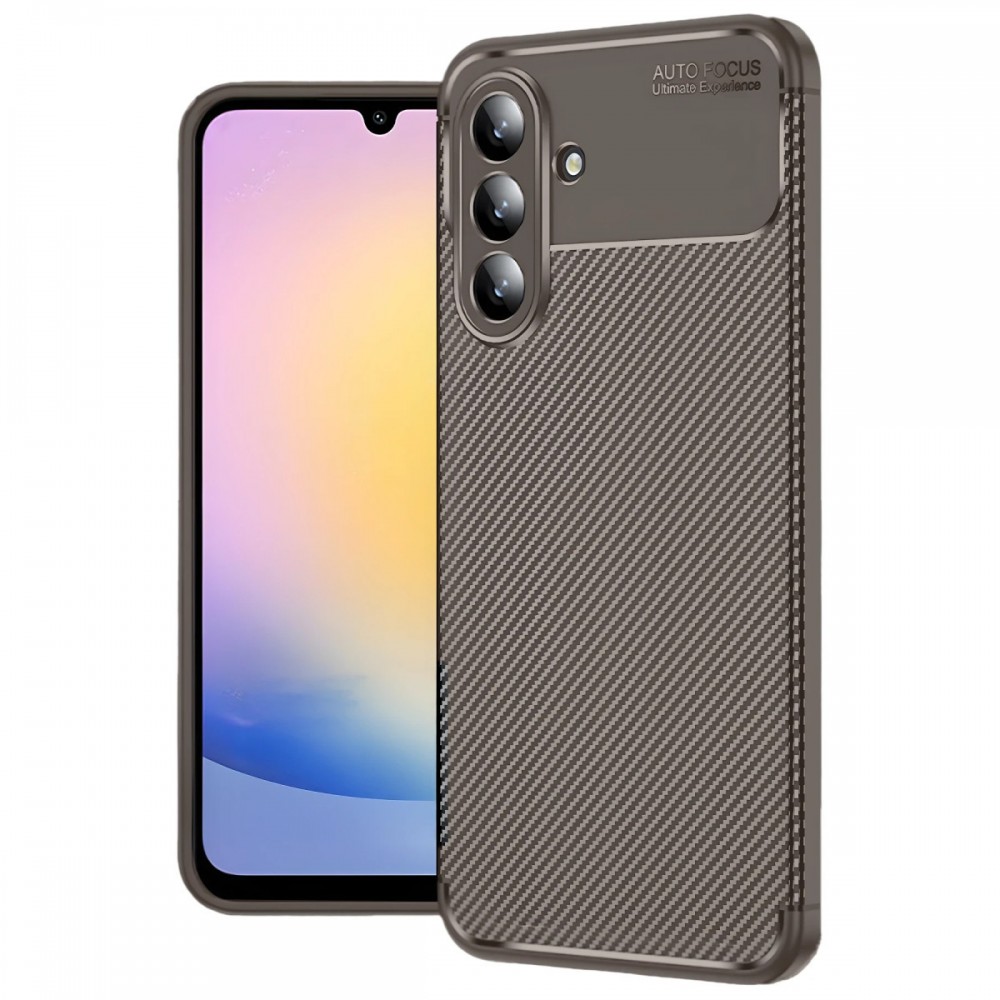 Samsung Galaxy S25 FE Newface Auto Focus kılıf karbon fiber desenli mat siyah parmak izi bırakmaz darbe emici esnek silikon telefon kılıfı