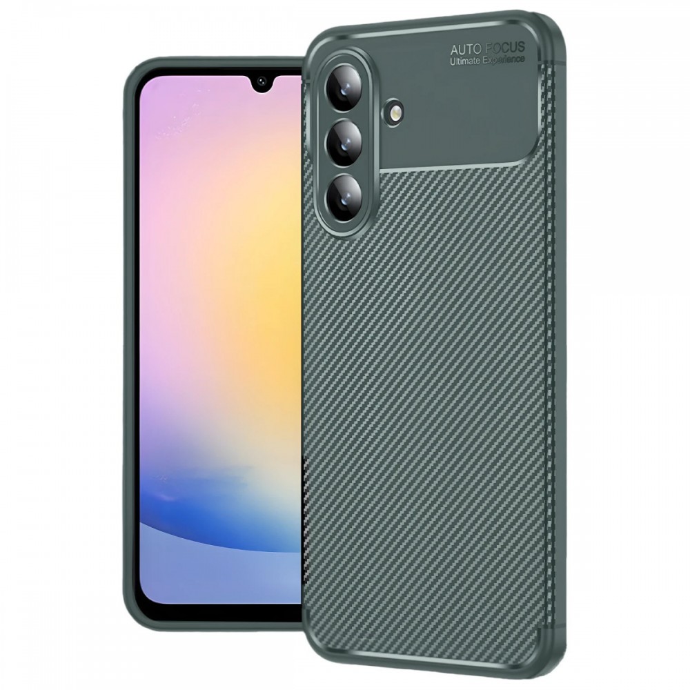 Samsung Galaxy S25 FE Newface Auto Focus kılıf karbon fiber desenli mat siyah parmak izi bırakmaz darbe emici esnek silikon telefon kılıfı