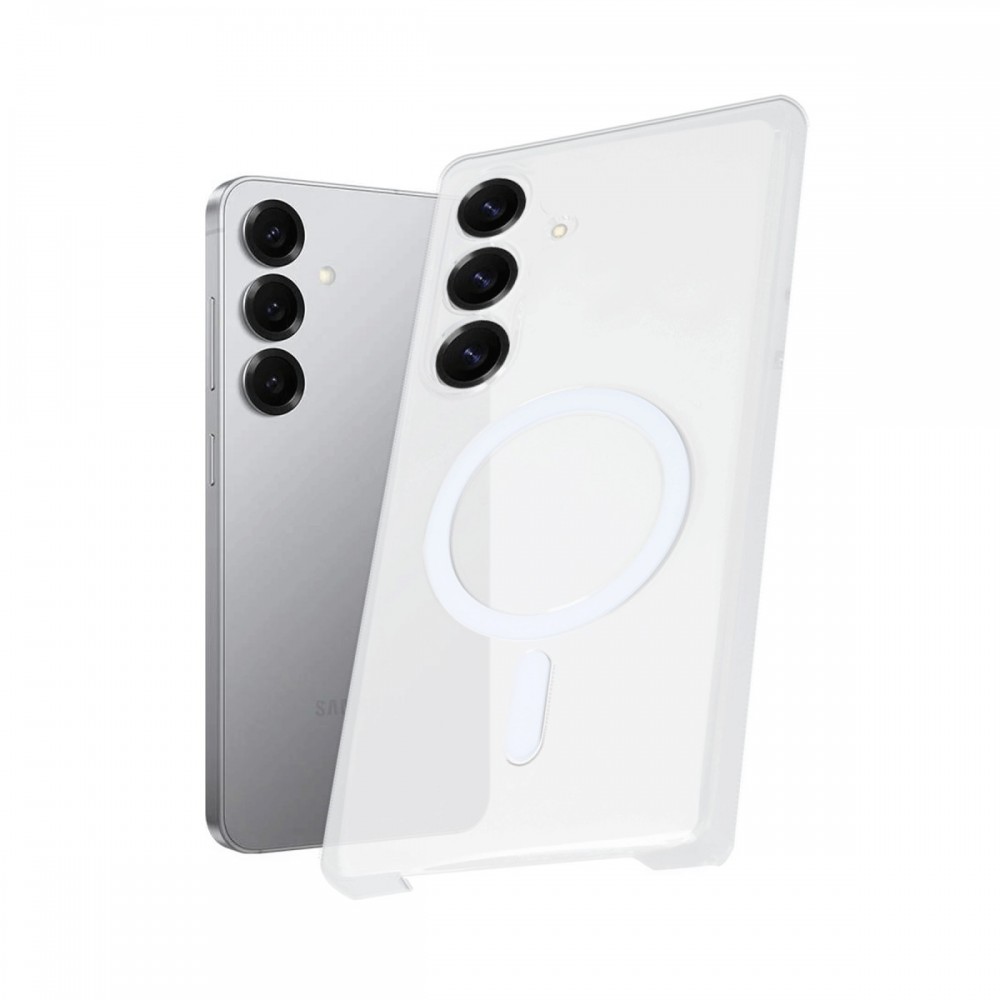 Samsung Galaxy S25 Plus Kılıf | Newface PC Zara Serisi | MagSafe Uyumlu Sert Polikarbon Şeffaf Altı Açık Kapak | MobixMood