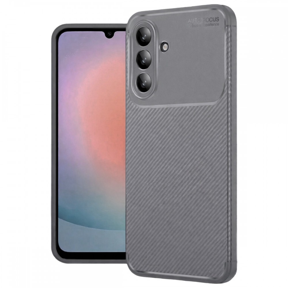 Samsung Galaxy S26 Plus Newface Auto Focus kılıf karbon fiber desenli mat siyah parmak izi bırakmaz darbe emici esnek silikon telefon kılıfı