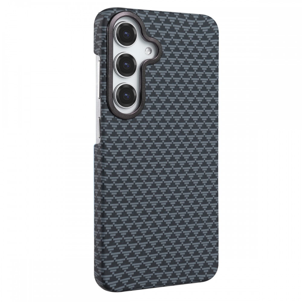 Samsung Galaxy S26 Plus Newface Vega Magsafe kılıf kevlar desenli simli kamera çerçeveli lüks ince manyetik şarj uyumlu koruyucu telefon kılıfı