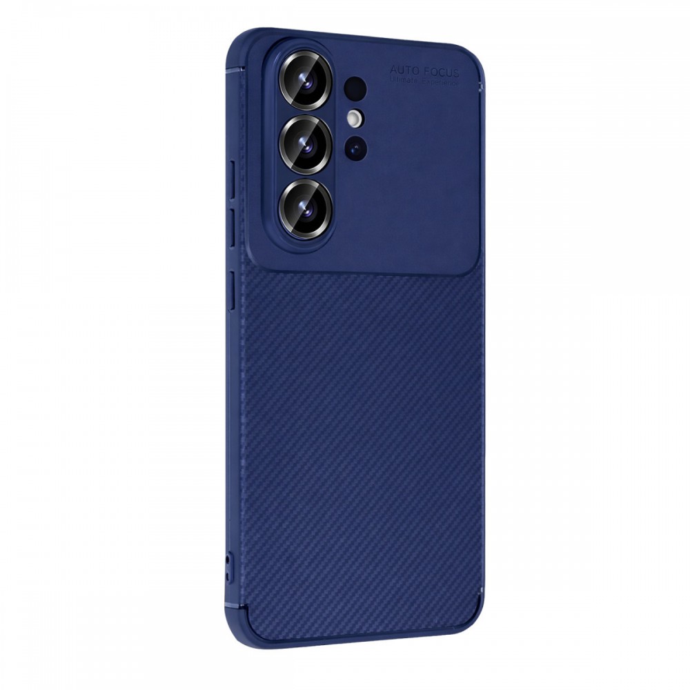 Samsung Galaxy S26 Ultra Newface Auto Focus kılıf karbon fiber desenli mat siyah parmak izi bırakmaz darbe emici esnek silikon telefon kılıfı