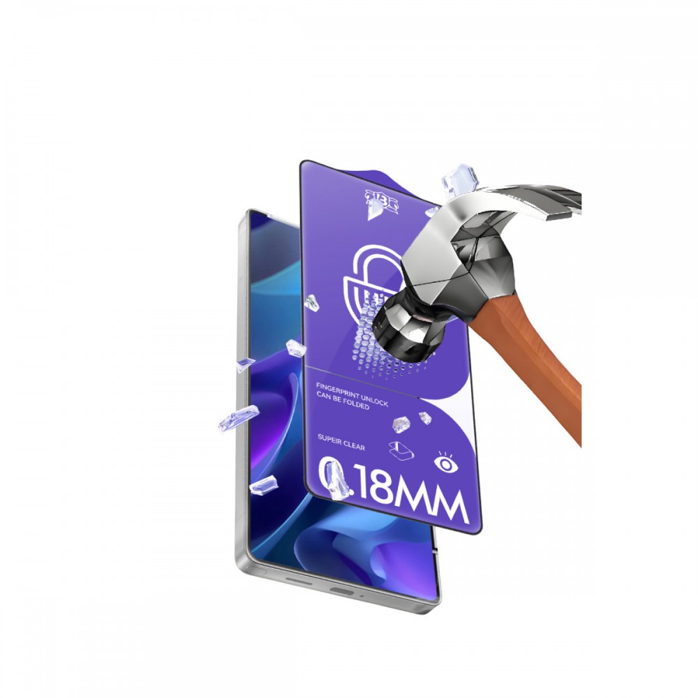 Samsung Galaxy S26 Ultra Newface Bilvis 3D ekran koruyucu cam 0.18mm ultra ince parmak izi okuyucu uyumlu temperli cam ekran koruması