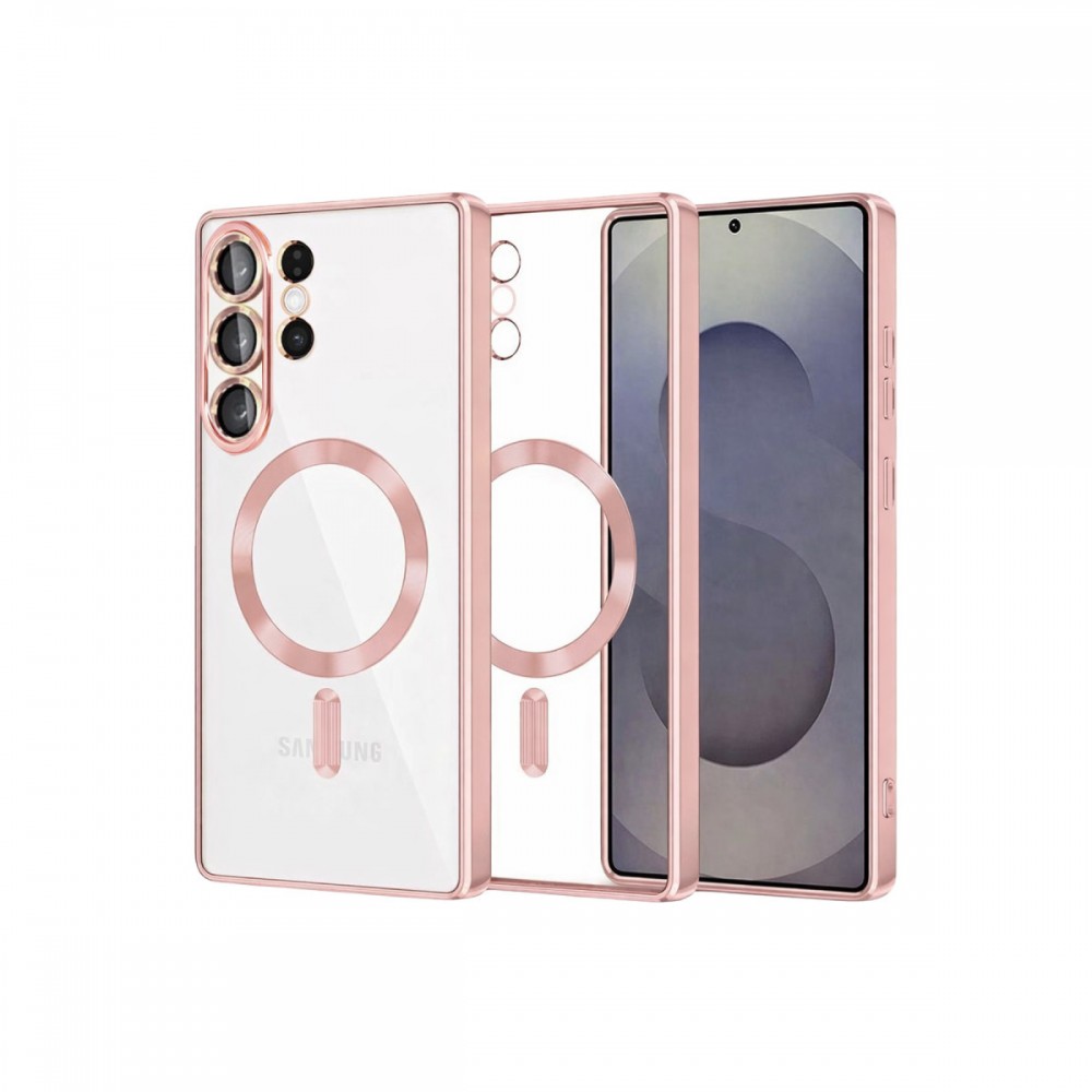 Samsung Galaxy S26 Ultra Newface Kross Magneticsafe kılıf şeffaf kristal berrak manyetik şarj uyumlu darbe emici köşeli koruyucu telefon kılıfı