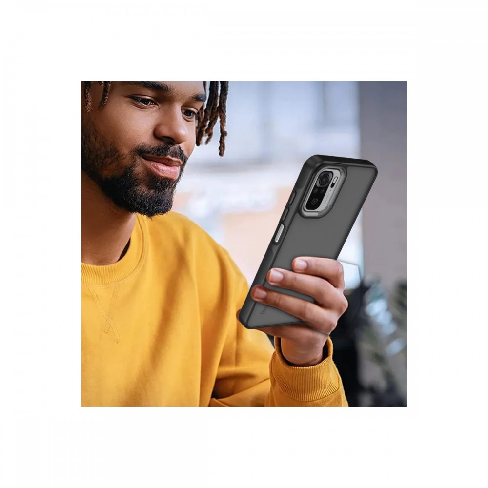 Xiaomi Redmi Note 10 Pro Newface Elegant kılıf parlak pürüzsüz yüzey TPU PC hibrit yapı köşe tamponlu darbe emici ince esnek koruyucu telefon kılıfı