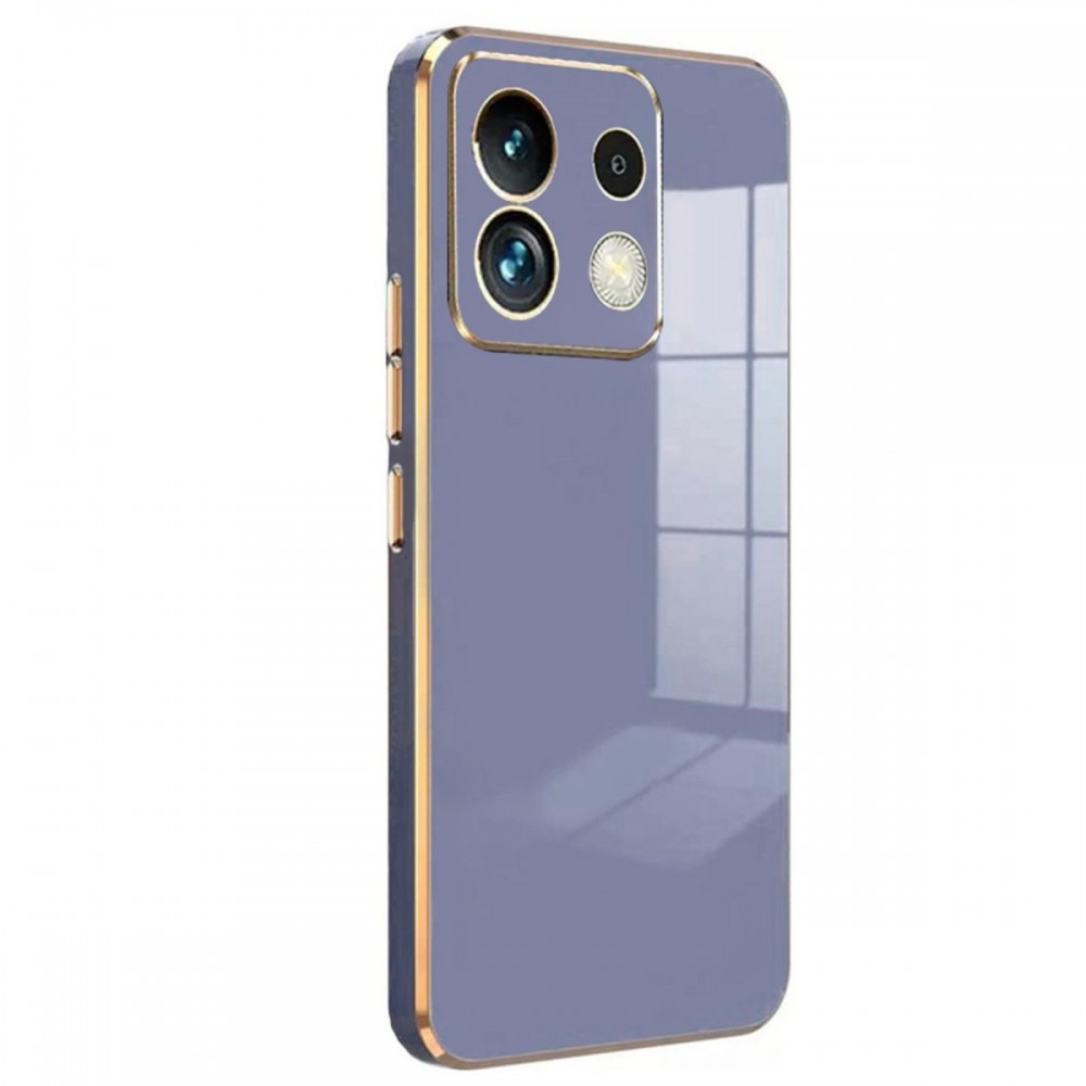 Xiaomi Redmi Note 13 4G Newface Volet kılıf gold detaylı kenar hatları parlak yumuşak yüzey esnek silikon kamera korumalı lüks tasarım telefon kılıfı