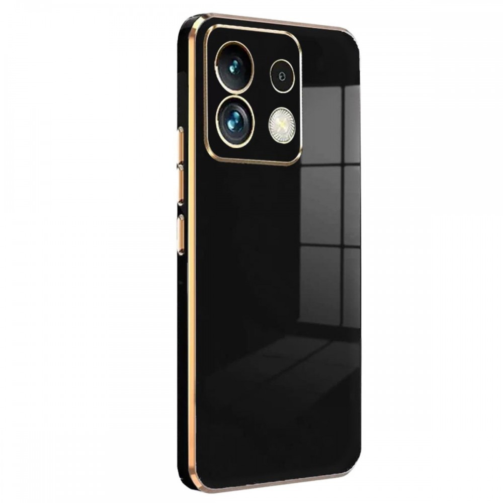 Xiaomi Redmi Note 13 4G Newface Volet kılıf gold detaylı kenar hatları parlak yumuşak yüzey esnek silikon kamera korumalı lüks tasarım telefon kılıfı