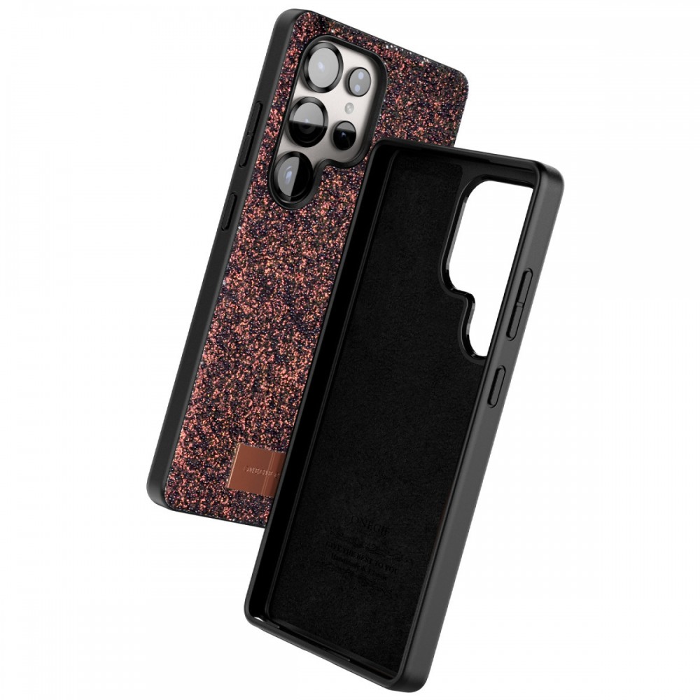 Samsung Galaxy S25 Ultra Onegif Bright kılıf simli boncuk işlemeli el işçiliği detaylı lüks şık tasarım koruyucu telefon kılıfı