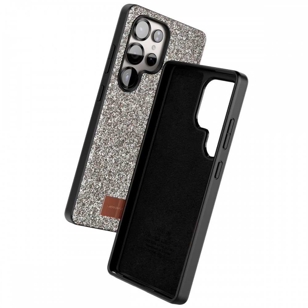 Samsung Galaxy S25 Ultra Onegif Bright kılıf simli boncuk işlemeli el işçiliği detaylı lüks şık tasarım koruyucu telefon kılıfı