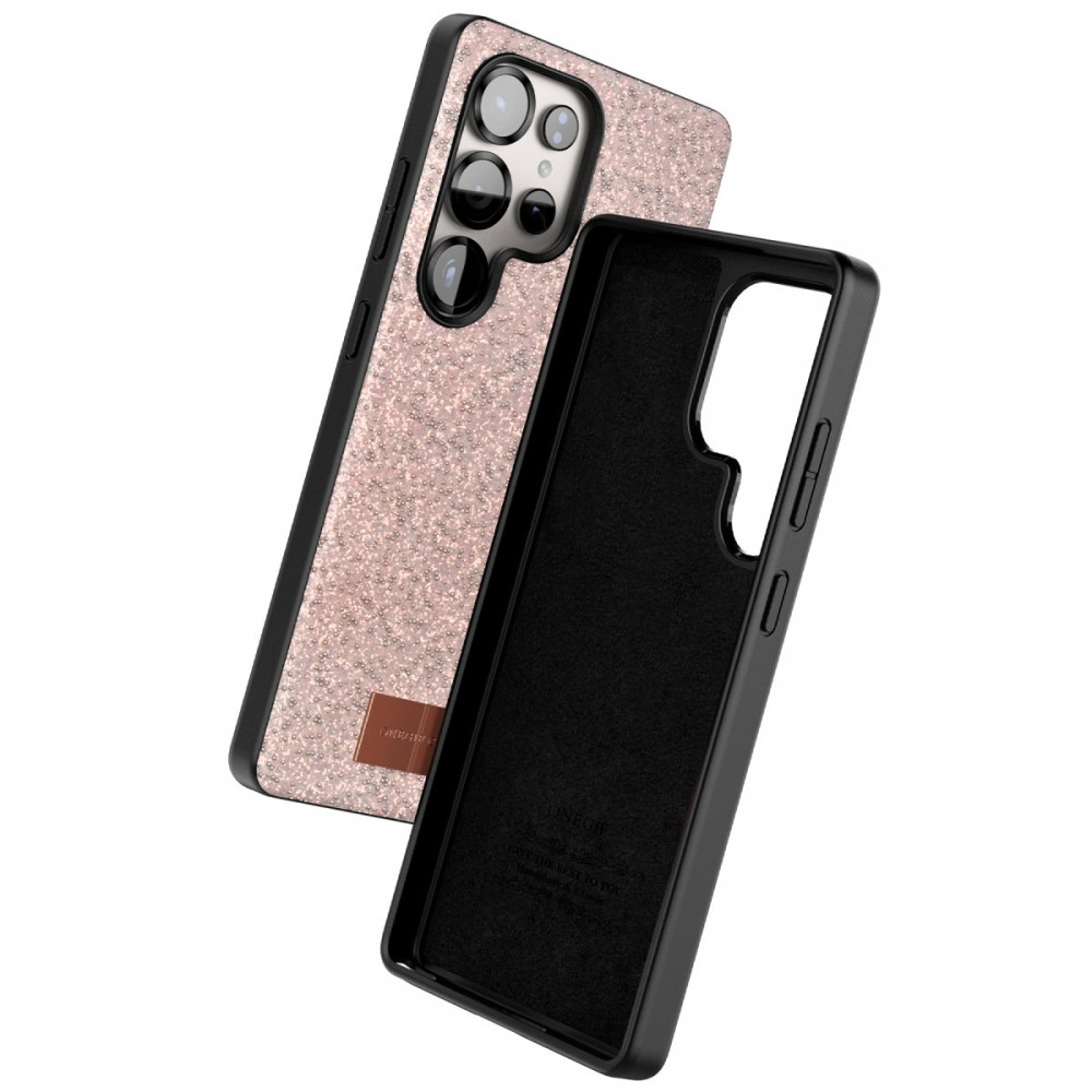 Samsung Galaxy S25 Ultra Onegif Bright kılıf simli boncuk işlemeli el işçiliği detaylı lüks şık tasarım koruyucu telefon kılıfı