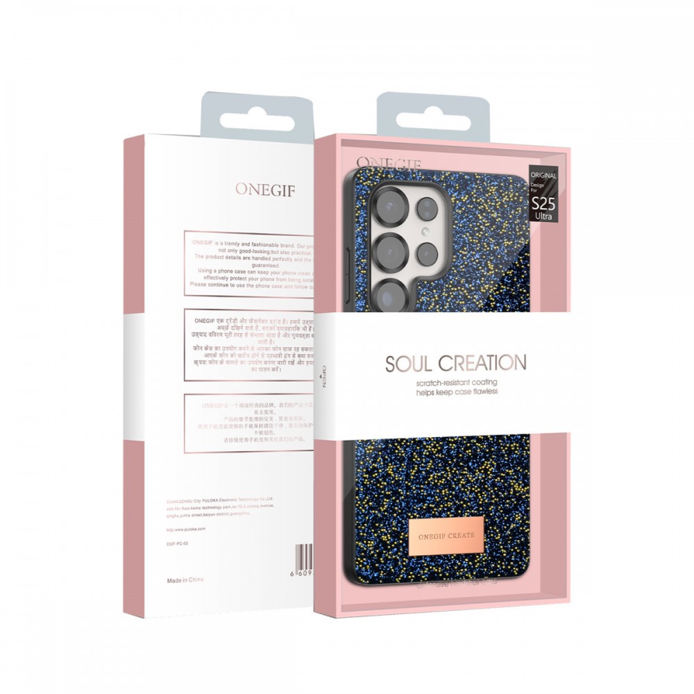 Samsung Galaxy S25 Ultra Onegif Bright kılıf simli boncuk işlemeli el işçiliği detaylı lüks şık tasarım koruyucu telefon kılıfı