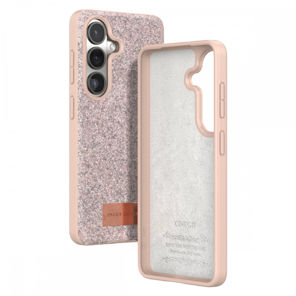 Samsung Galaxy S26 Onegif Bright kılıf simli boncuk işlemeli el işçiliği detaylı lüks şık tasarım koruyucu telefon kılıfı