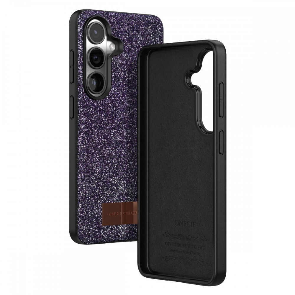 Samsung Galaxy S26 Plus Onegif Bright kılıf simli boncuk işlemeli el işçiliği detaylı lüks şık tasarım koruyucu telefon kılıfı