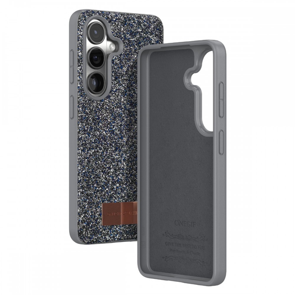 Samsung Galaxy S26 Plus Onegif Bright kılıf simli boncuk işlemeli el işçiliği detaylı lüks şık tasarım koruyucu telefon kılıfı