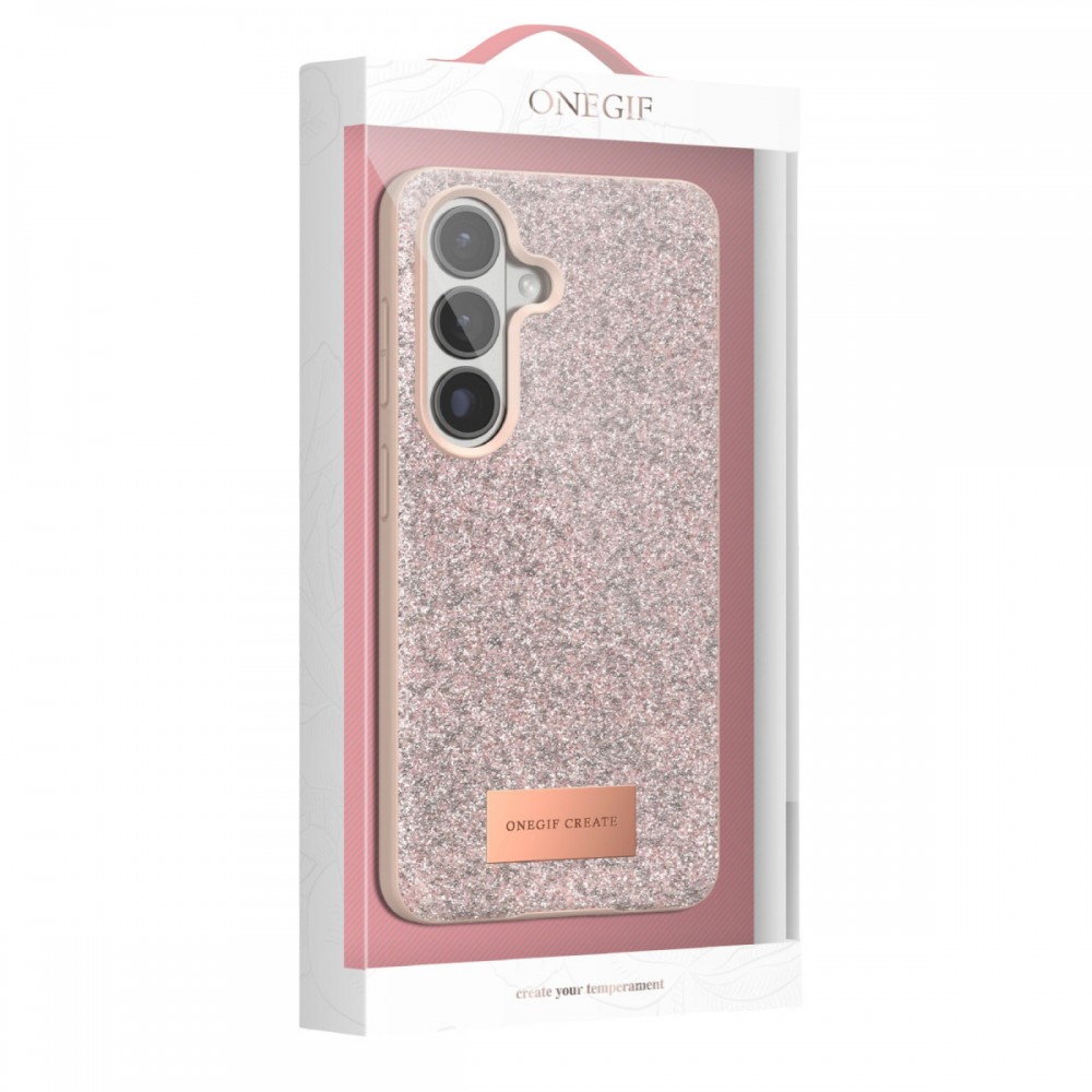 Samsung Galaxy S26 Plus Onegif Bright kılıf simli boncuk işlemeli el işçiliği detaylı lüks şık tasarım koruyucu telefon kılıfı