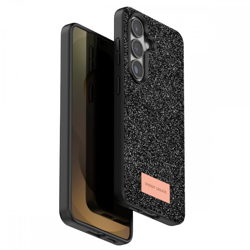 Samsung Galaxy S26 Plus Onegif Bright kılıf simli boncuk işlemeli el işçiliği detaylı lüks şık tasarım koruyucu telefon kılıfı