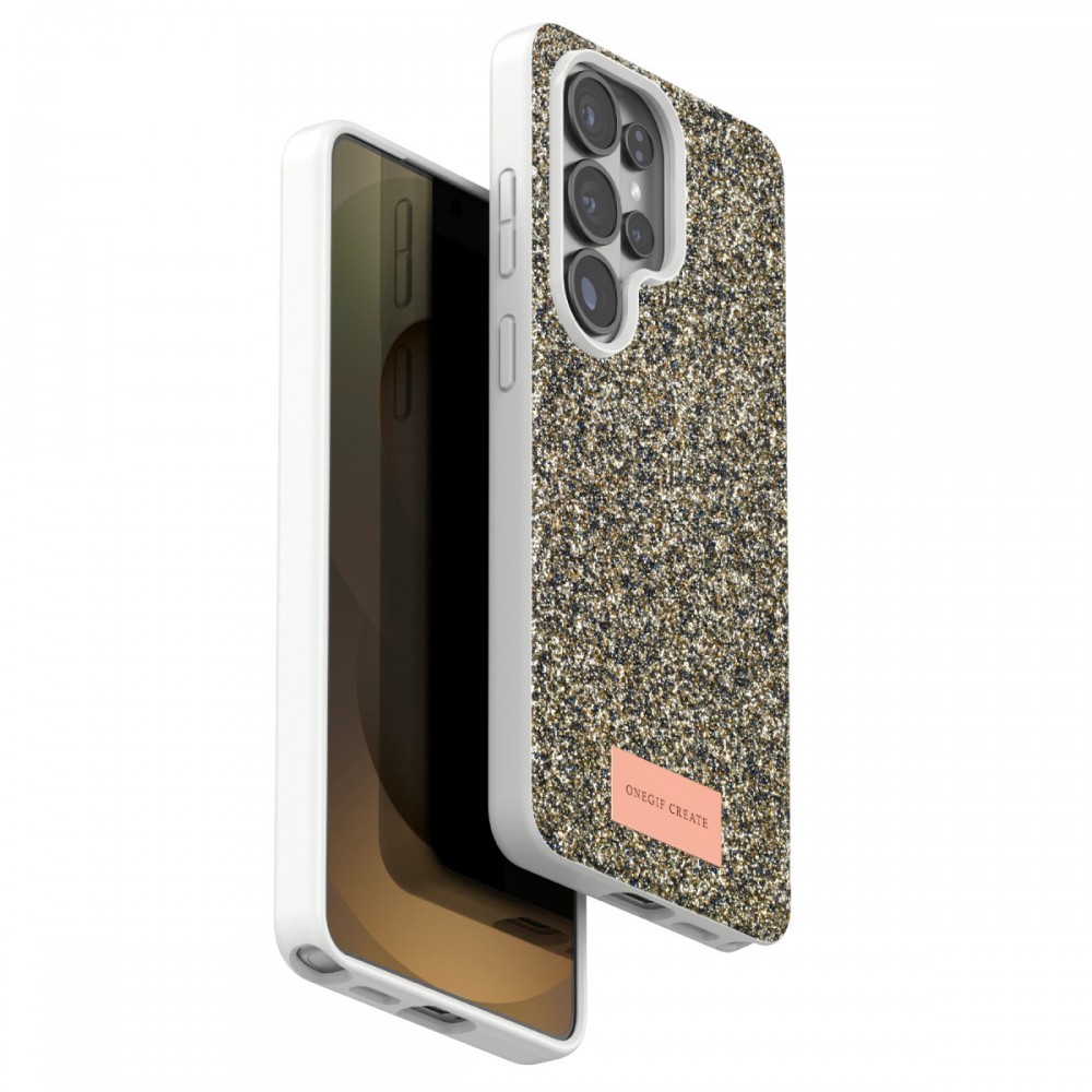 Samsung Galaxy S26 Ultra Onegif Bright kılıf simli boncuk işlemeli el işçiliği detaylı lüks şık tasarım koruyucu telefon kılıfı