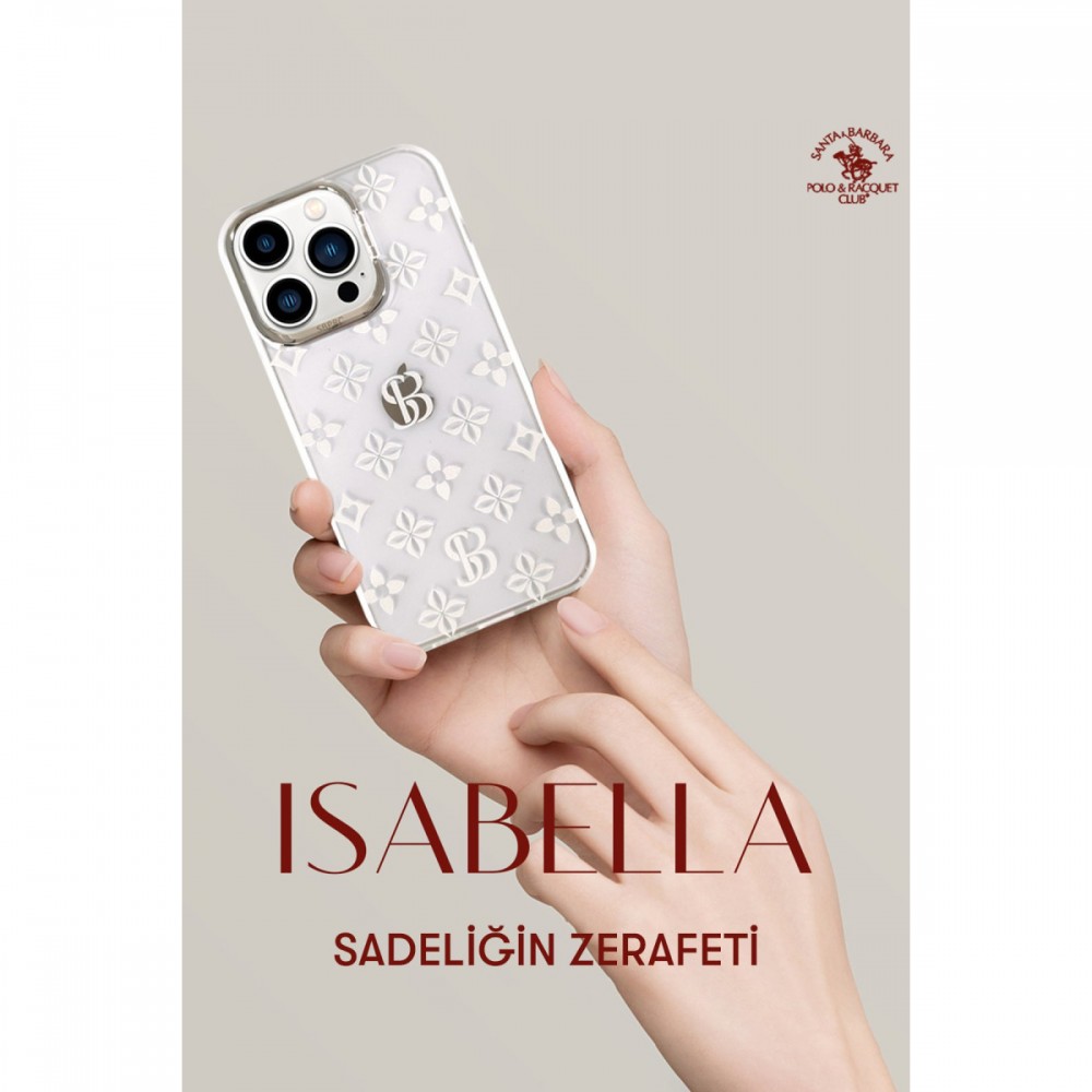 iPhone 13 Pro Santa Barbara Polo Racquet Club Isabella serisi entegre standlı lüks tasarım darbe emici esnek silikon telefon kılıfı