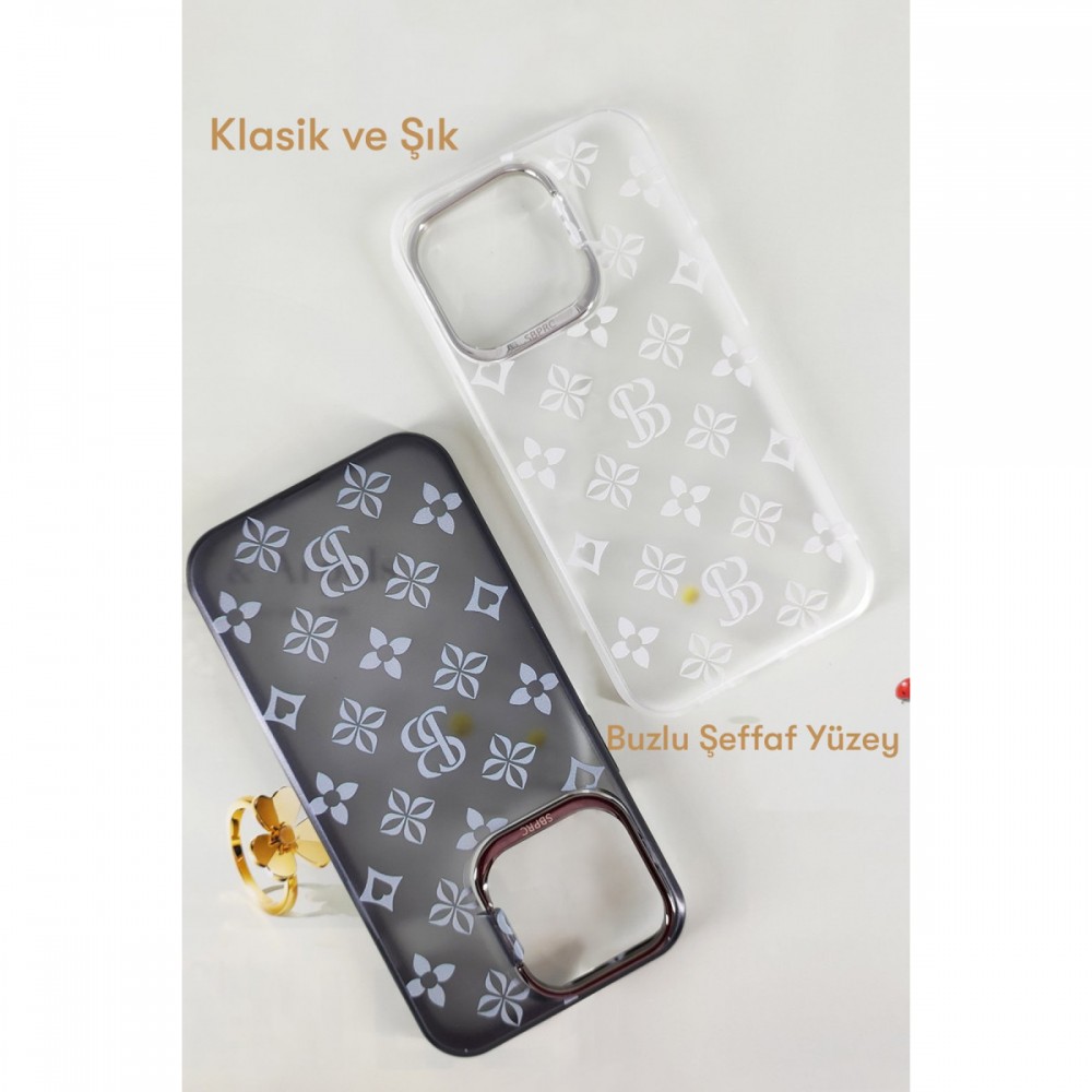 iPhone 13 Pro Santa Barbara Polo Racquet Club Isabella serisi entegre standlı lüks tasarım darbe emici esnek silikon telefon kılıfı