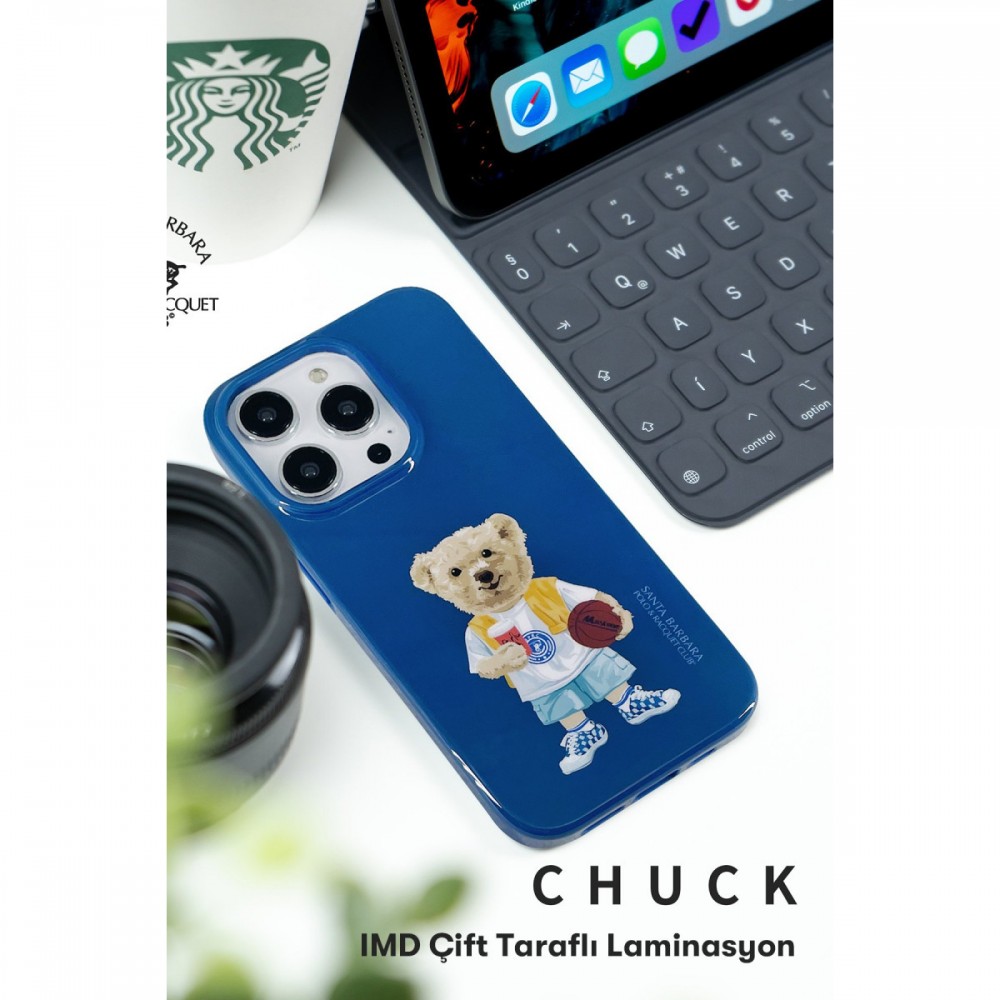 iPhone 13 Santa Barbara Polo Chuck serisi kılıf lisanslı lüks tasarım esnek silikon koruyucu şık telefon kılıfı