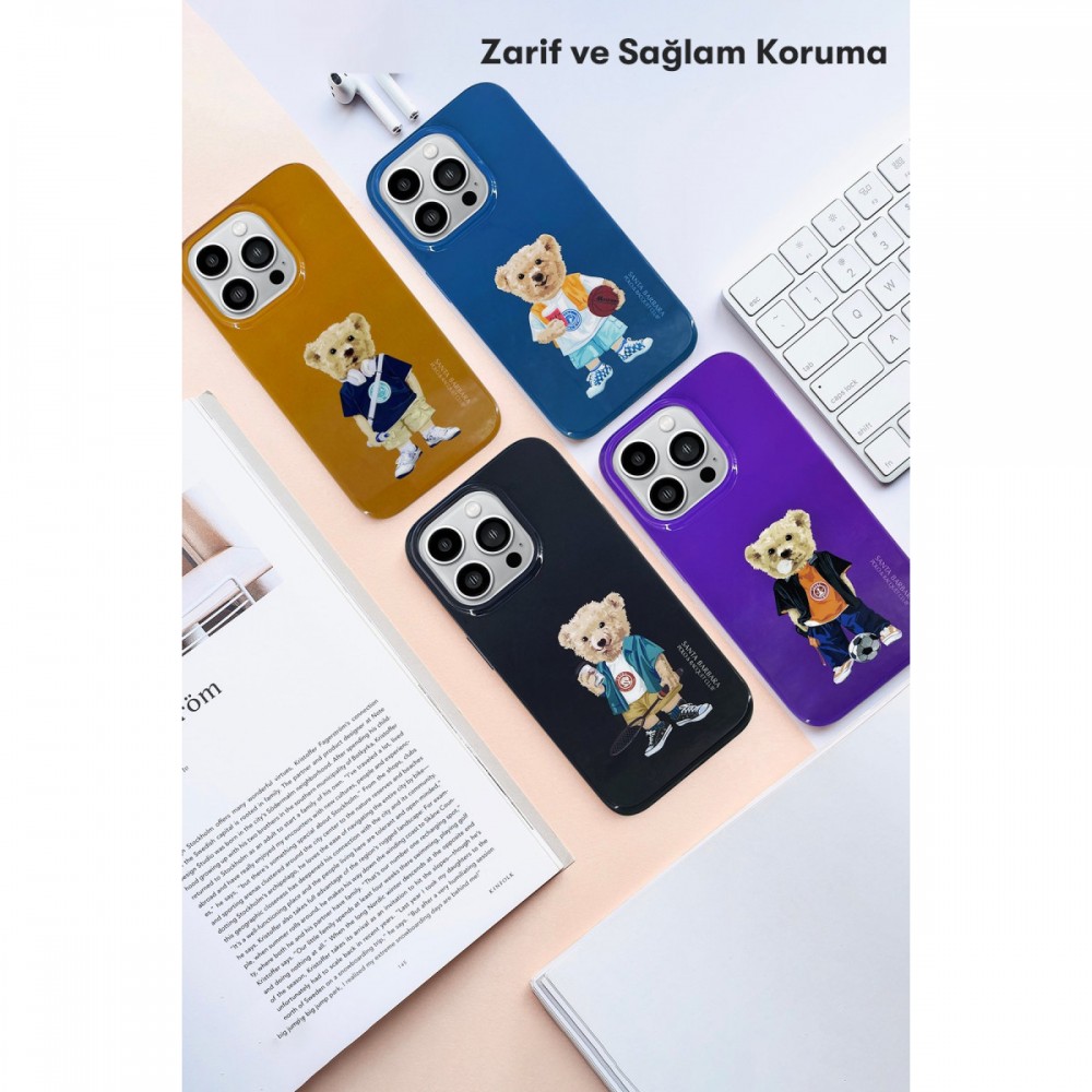 iPhone 13 Santa Barbara Polo Chuck serisi kılıf lisanslı lüks tasarım esnek silikon koruyucu şık telefon kılıfı