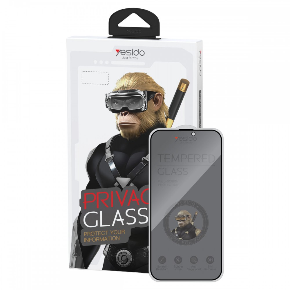 Apple iPhone 17 Pro Max Ekran Koruyucu | Yesido TG27 | 28° Hayalet Cam Gizlilik Koruması | MobixMood